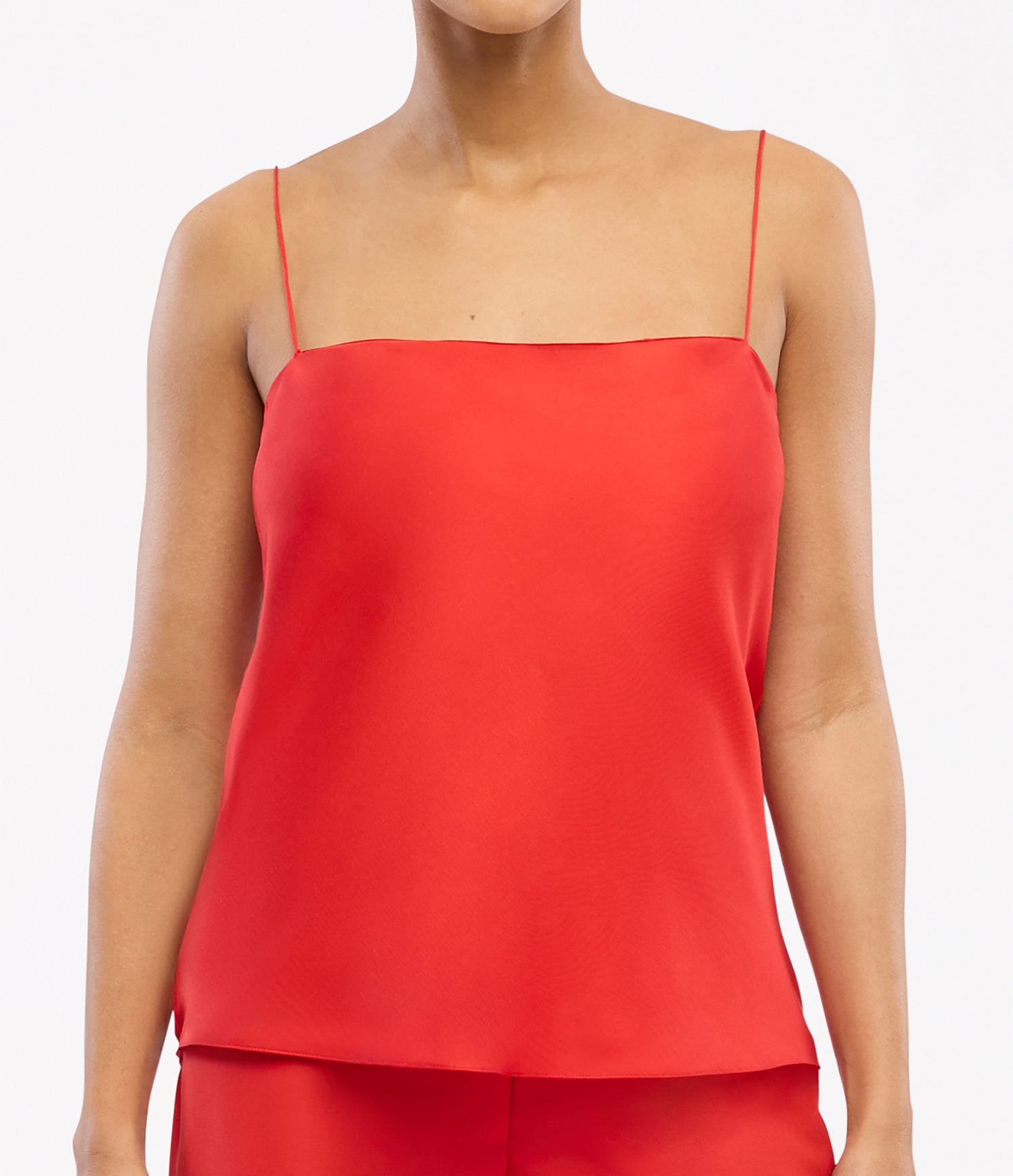 Another Tomorrow Silk Camisole in Red – Silk Women's Top