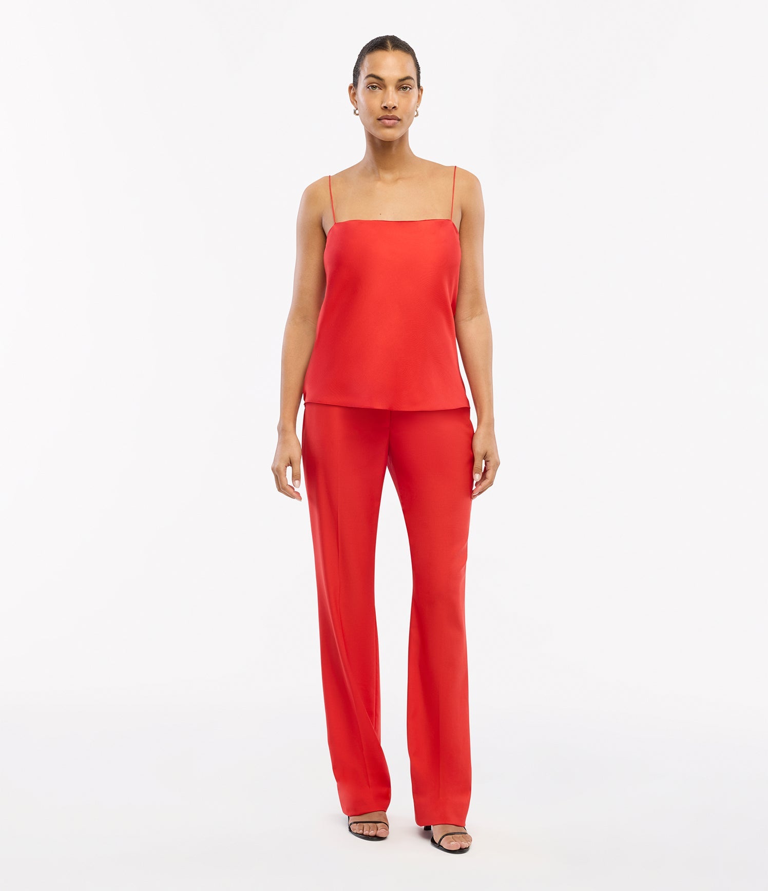 Another Tomorrow Silk Camisole in Red – Silk Women's Top