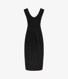 Another Tomorrow Seamed Dress in Black – Viscose Women's Dress