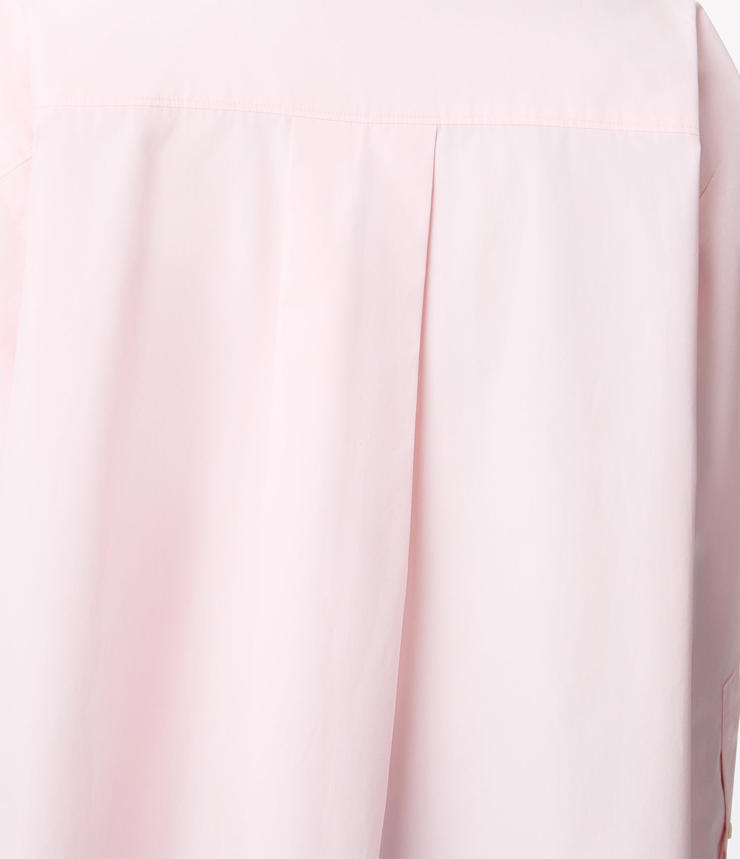 Another Tomorrow Pleat Back Poplin Shirt in Blush – Cotton Women's Top