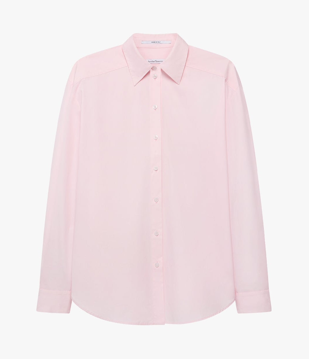 Another Tomorrow Pleat Back Poplin Shirt in Blush – Cotton Women's Top