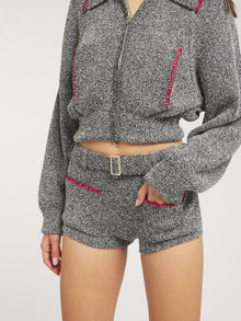 Cara Knitted Short | Black Melange