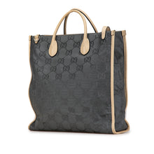 Gucci | Pre-Owned Medium GG Nylon Off the Grid Convertible Tote | Gray/Dark Gray