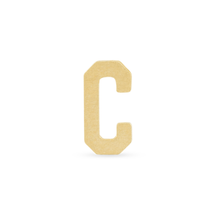 Stone and Strand 14K Yellow Gold Tiny Asymmetric Initial Necklace Front C Image