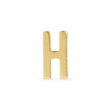 Stone and Strand 14K Yellow Gold Tiny Asymmetric Initial Necklace Front H Image