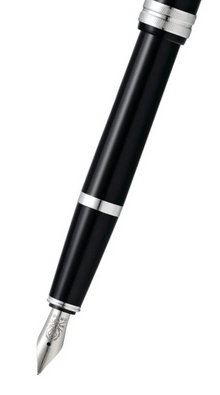 Cross Bailey Light Polished Black Resin Fountain Pen