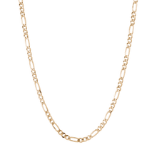 Large Gold Figaro Chain Necklace Vermeil 14K Yellow Gold 18in 22in First