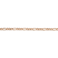 Large Gold Figaro Chain Bracelet Vermeil 14K Rose Gold First