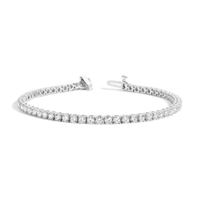 5ct Classic Lab Grown Diamond Tennis Bracelet 18K White Gold 7in First
