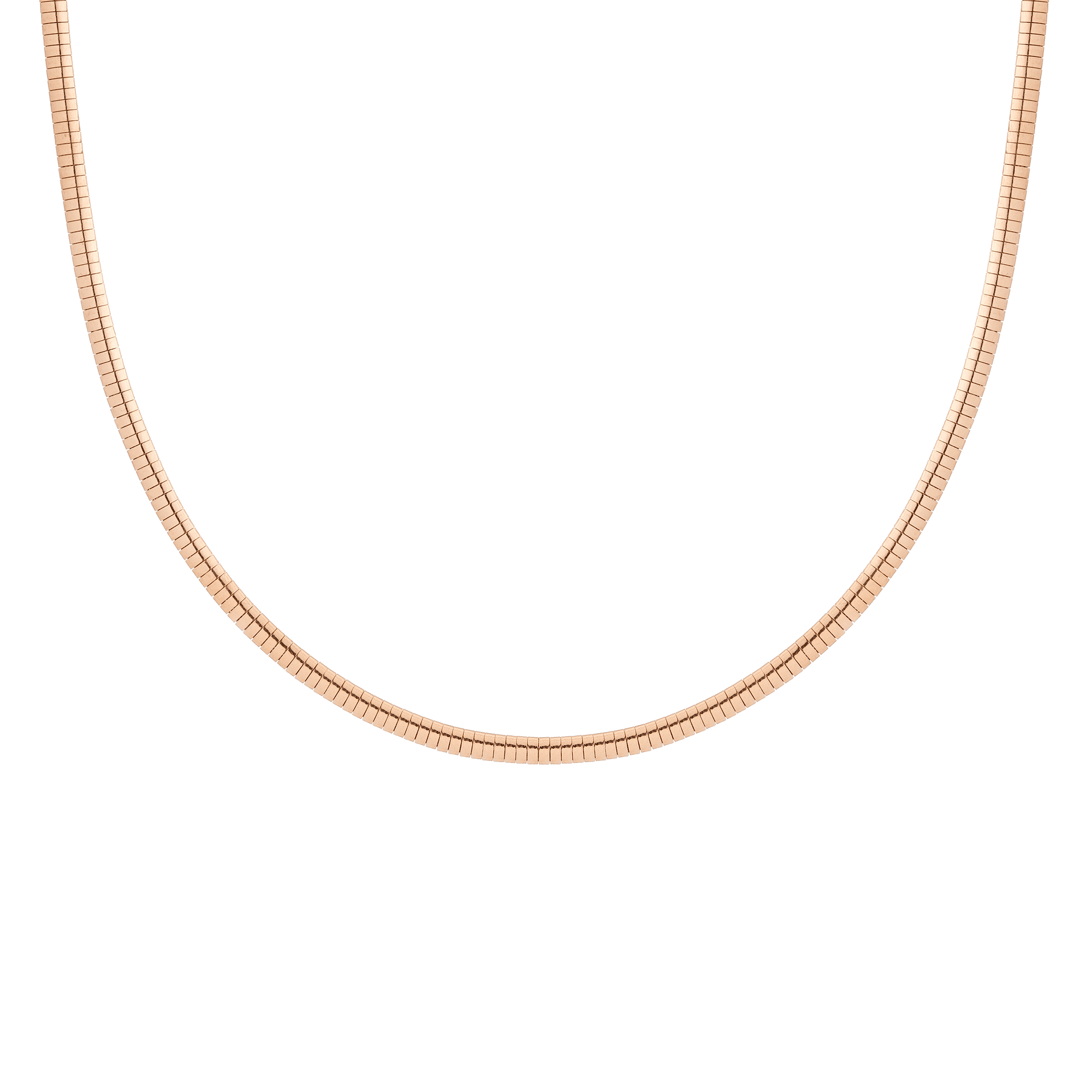 Omega Chain Necklace Vermeil Rose Gold 4mm First