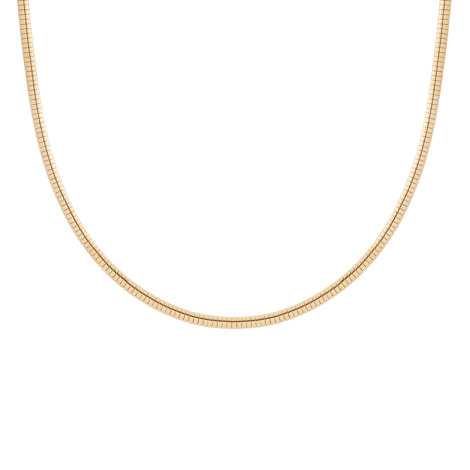 Omega Chain Necklace Vermeil Yellow Gold 4mm First