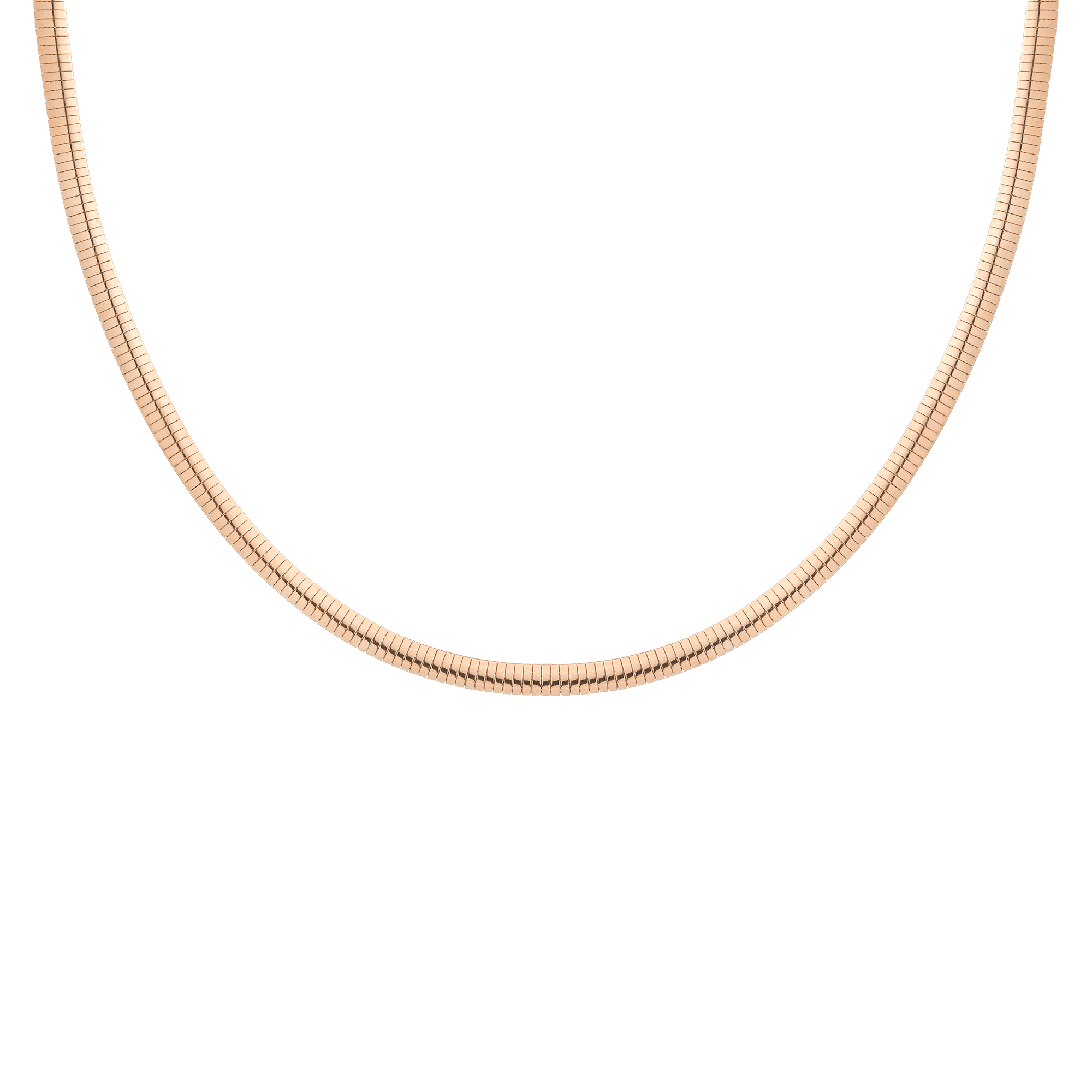 Omega Chain Necklace Vermeil Rose Gold 6mm First