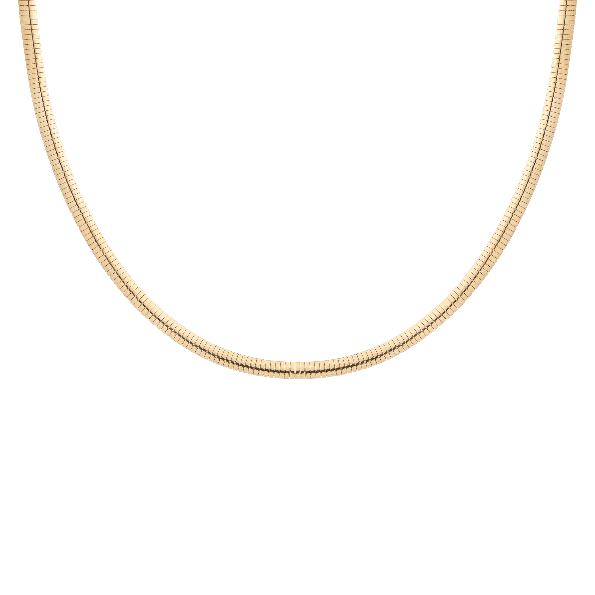 Omega Chain Necklace Vermeil Yellow Gold 6mm First