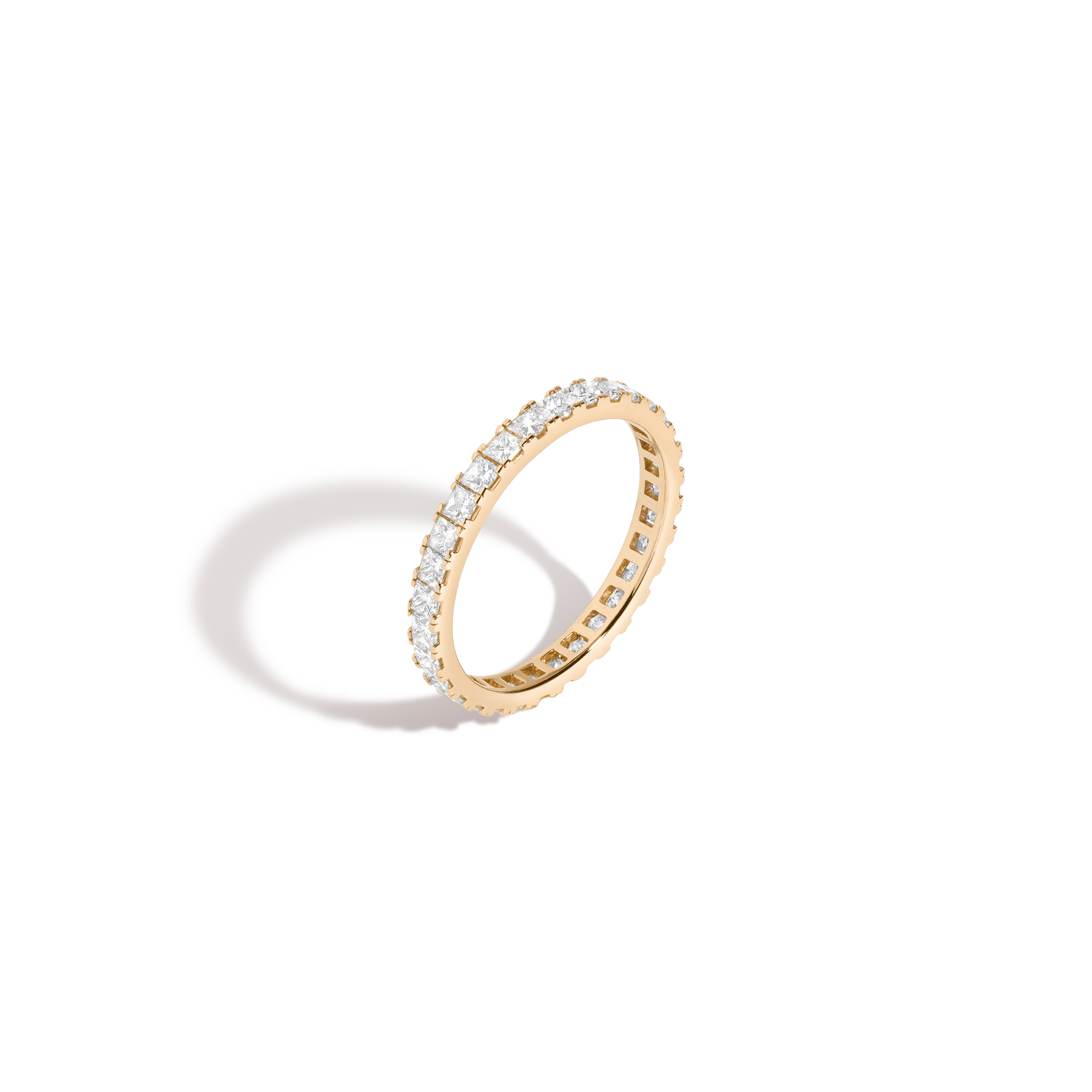 Princess Cut Diamond Eternity Ring 14k 18k Yellow Gold First Lab-grown Natural First