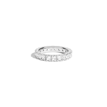 2ct Lab Grown White Sapphire Eternity Ring Vermeil White Gold First