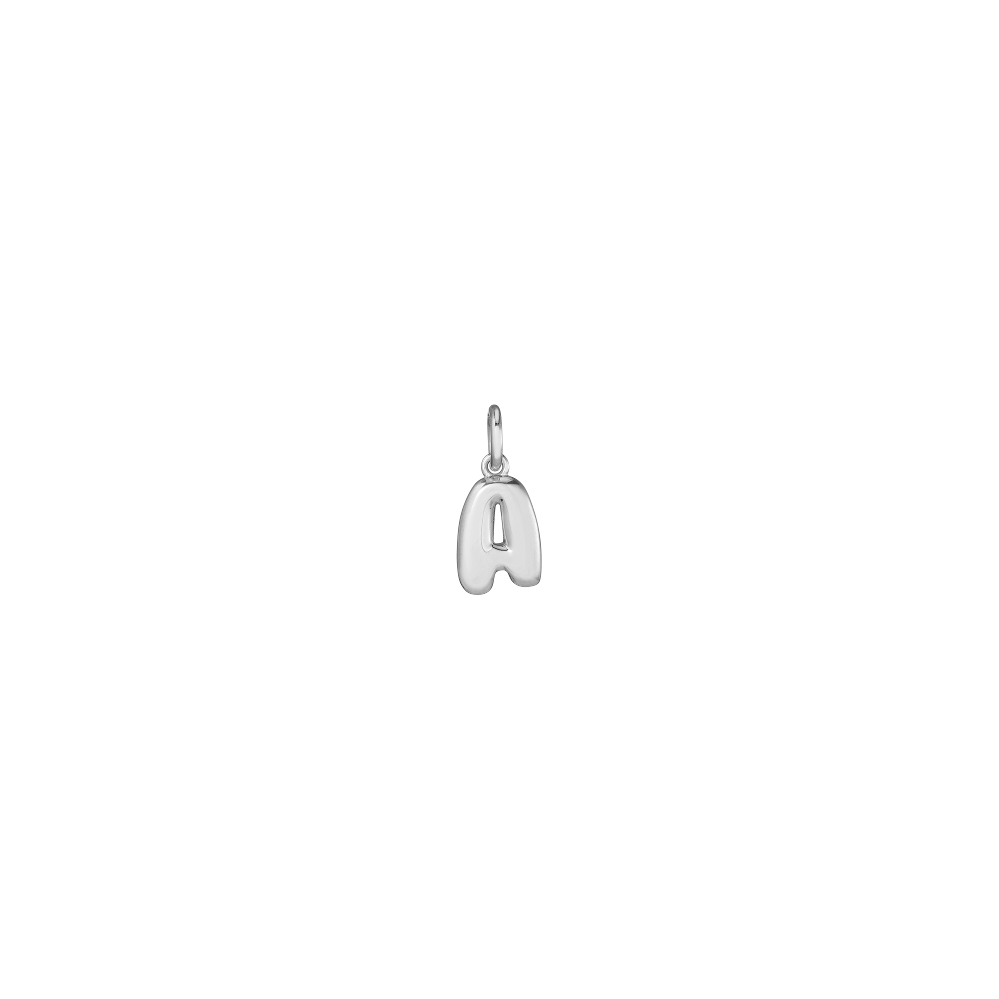 Bold Bubble Letter Pendant Vermeil 14k White Gold A First