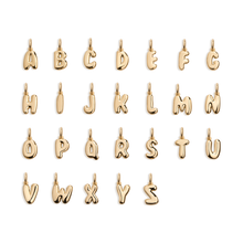 Bold Bubble Letter Pendant Vermeil 14k Yellow Gold D