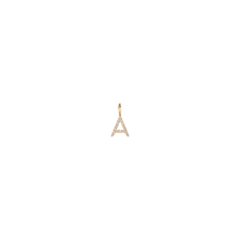 Pave Lab Grown Diamond Classic Letter Pendant 14k Yellow Gold A First