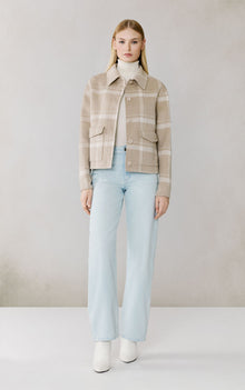 Audriana Double Face Wool Coat | Teak-Powder