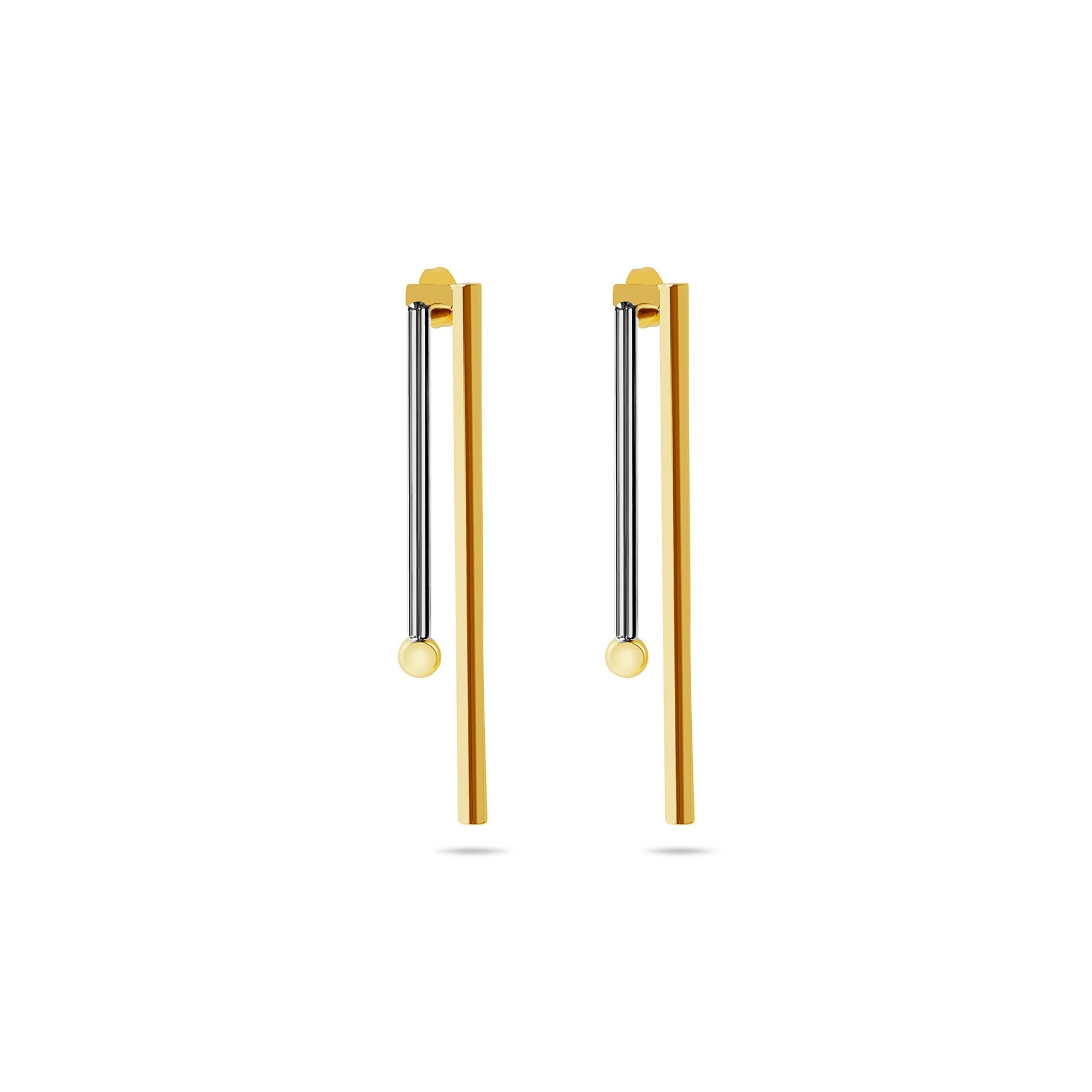 The Bold Beam Drop Earring (Elaluz X Argento Vivo) | 18K Yellow Gold-Plated