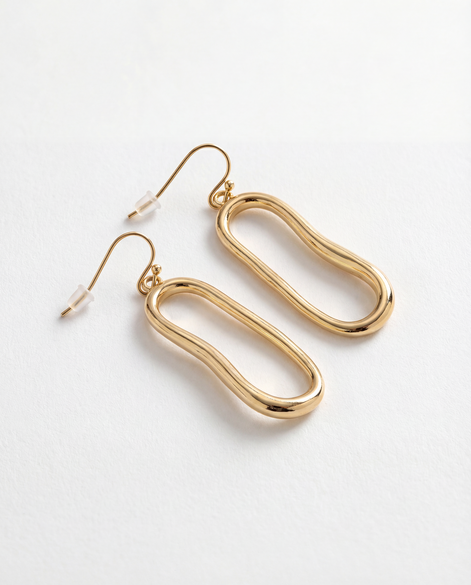 The Single Stone Coron Earrings | 18K Gold Plated Brass