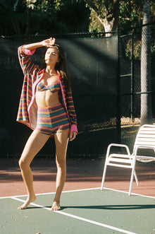 Women | Ysa Oversized Polo | Ace Ribbed Shimmer