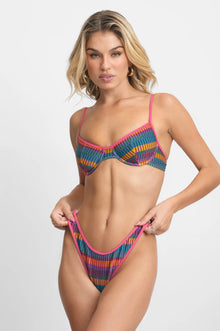 Women | Fiona High Rise Cheeky Bottoms | Ace Ribbed Shimmer