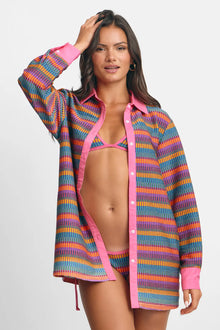 Women | Ysa Oversized Polo | Ace Ribbed Shimmer