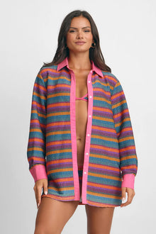 Women | Ysa Oversized Polo | Ace Ribbed Shimmer