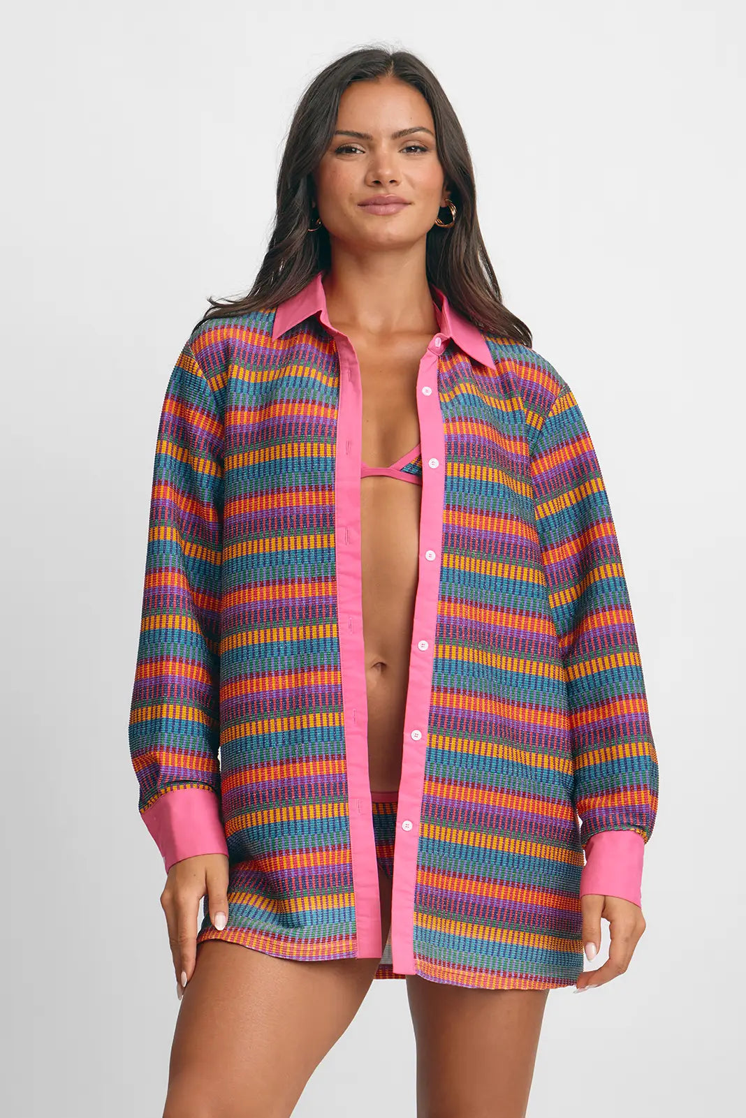 Women | Ysa Oversized Polo | Ace Ribbed Shimmer