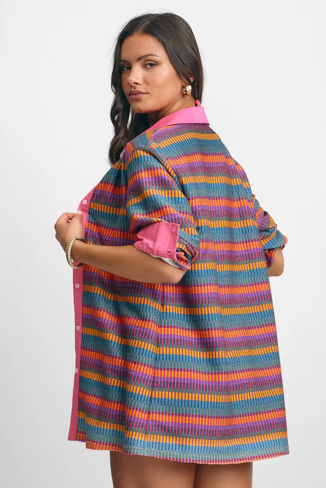 Women | Ysa Oversized Polo | Ace Ribbed Shimmer