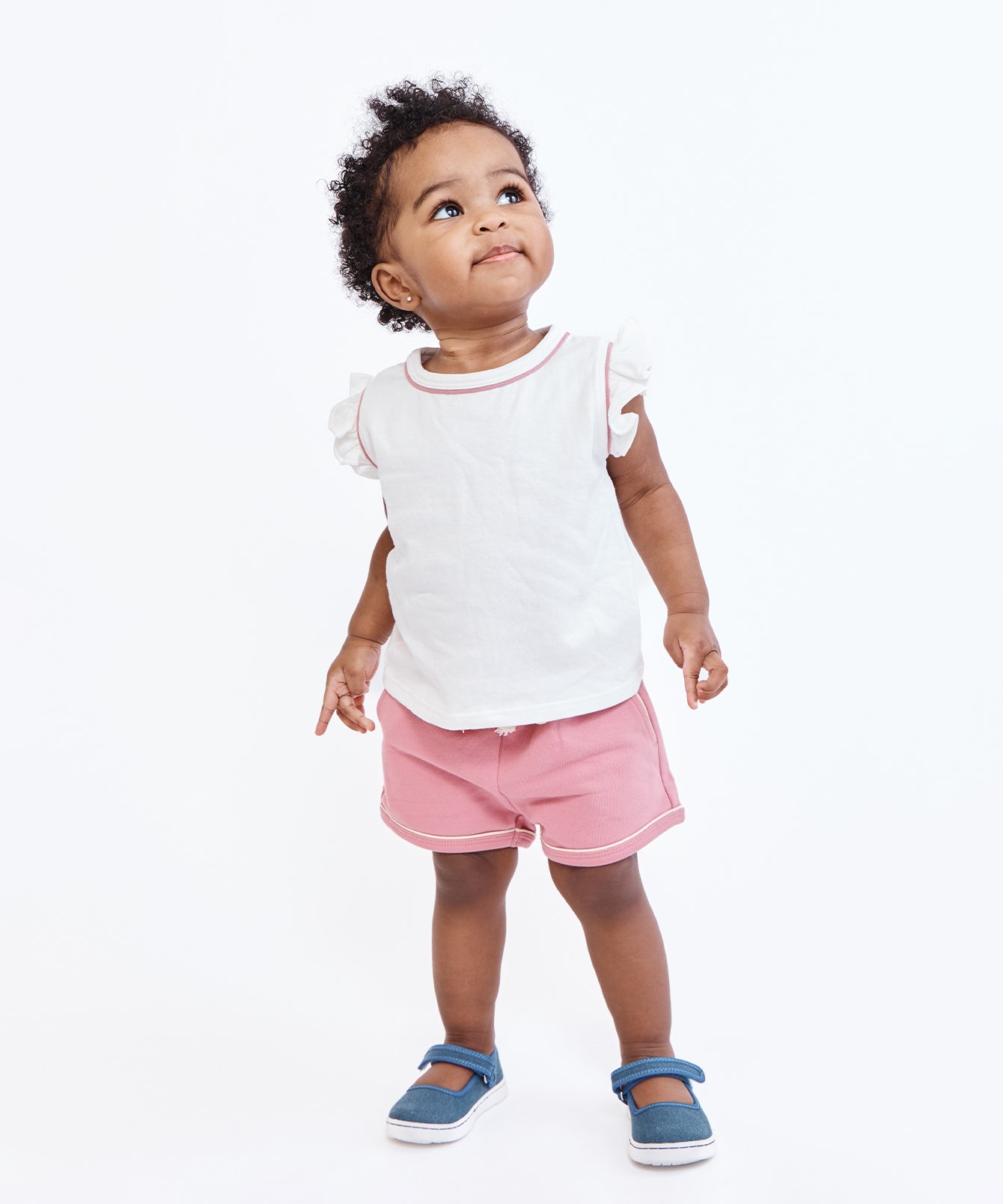 Girls | Adrian Baby Shirt | White/Pink