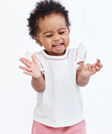 Girls | Adrian Baby Shirt | White/Pink