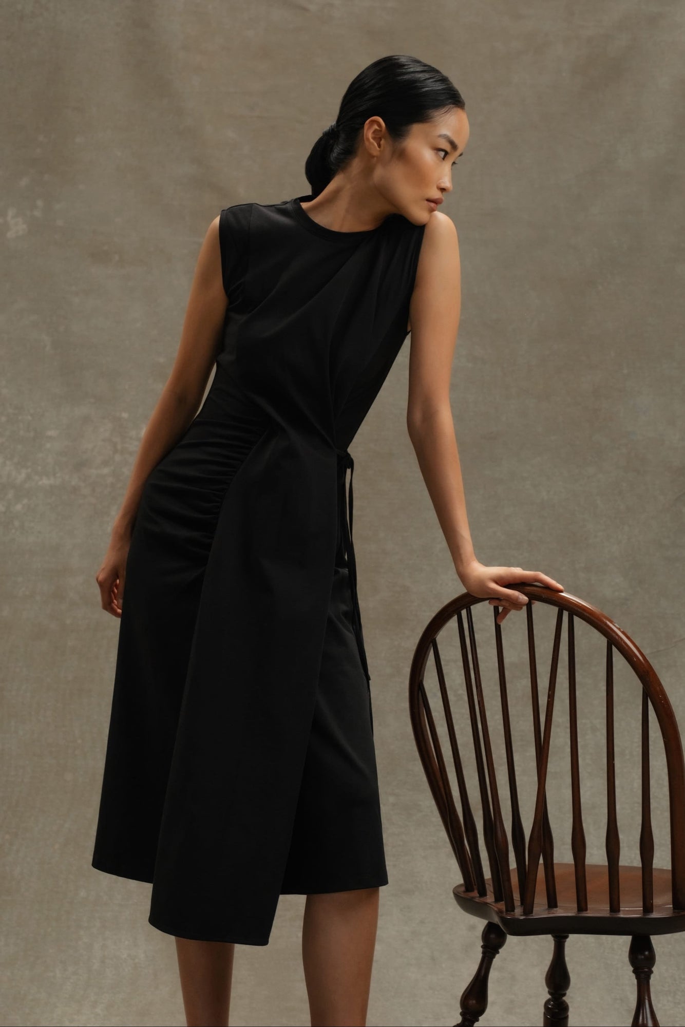 Diana | Agnes Twist-Drape Jersey Dress in Size Small
