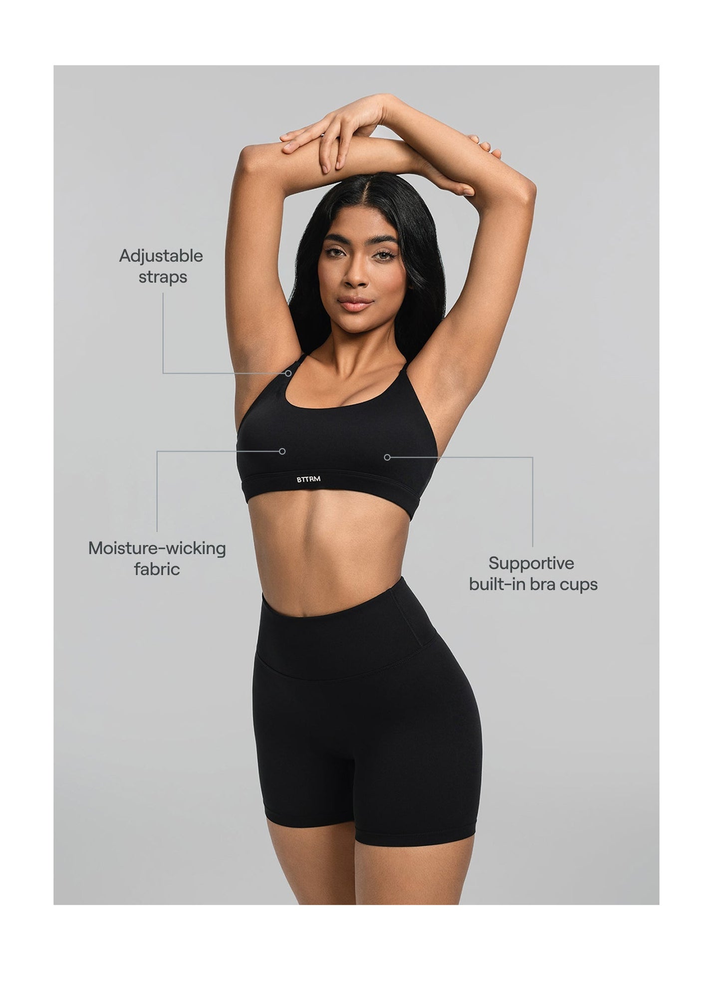 Airy Active Strap Top | Black