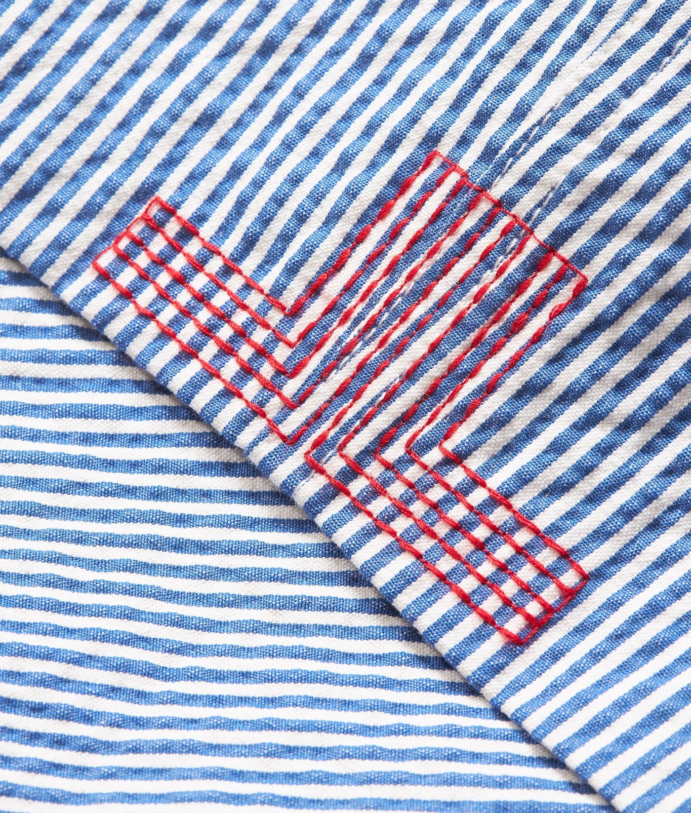 Alex Seersucker Seersucker Relaxed Fit Drawcord Shorts Woven | Blueberry/White Stripe