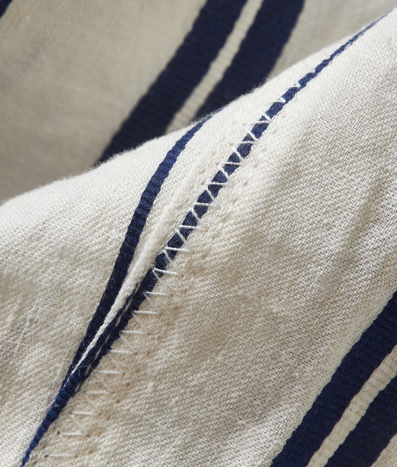 Alex Stripe Stripe Relaxed Fit Linen-Cotton Drawcord Trousers | Azul Blue/Cashew