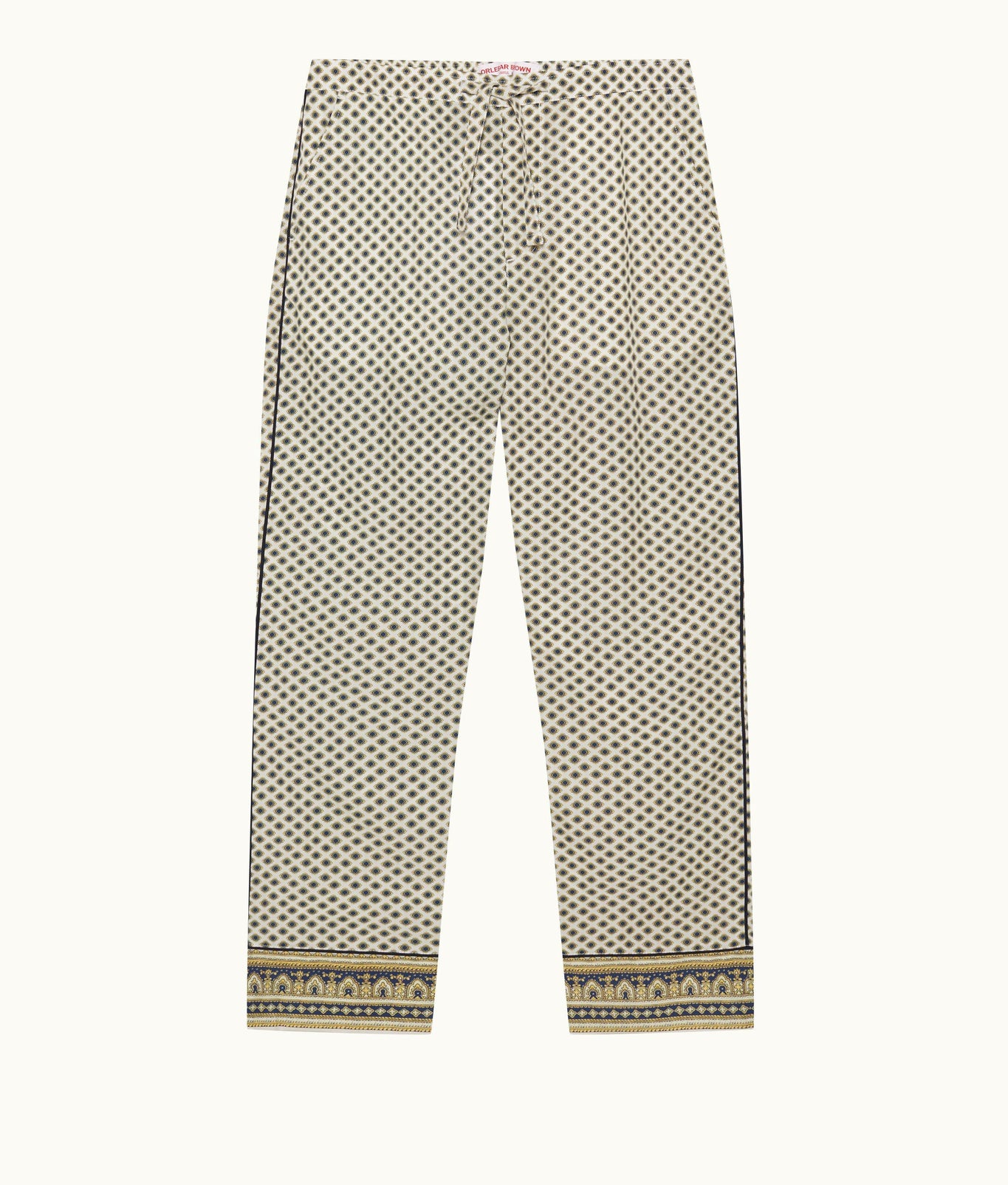 Alfred Solmio Print Relaxed Fit Lounge Trousers | White Sand