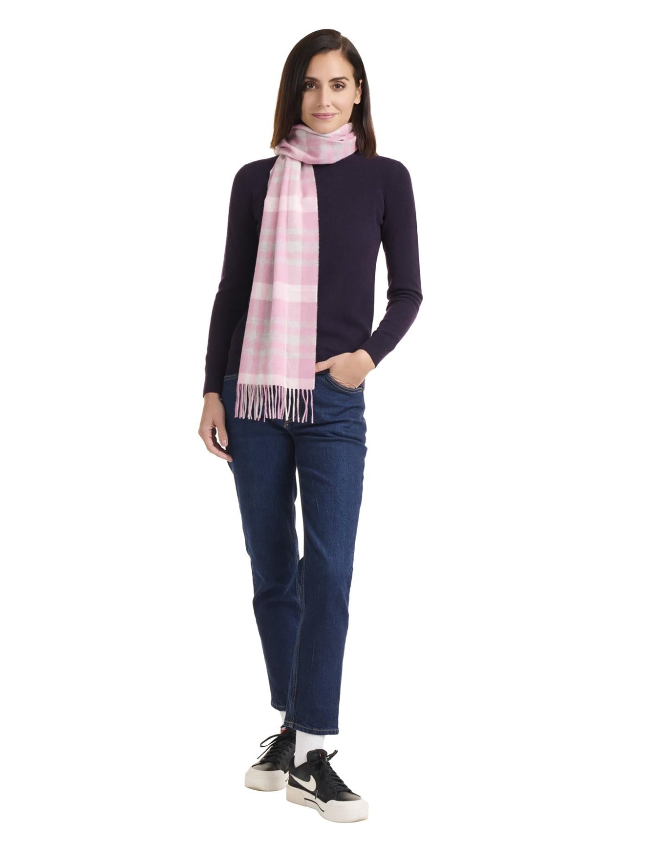 Amicale Cashmere | Unisex | Woven Scarf | Pink