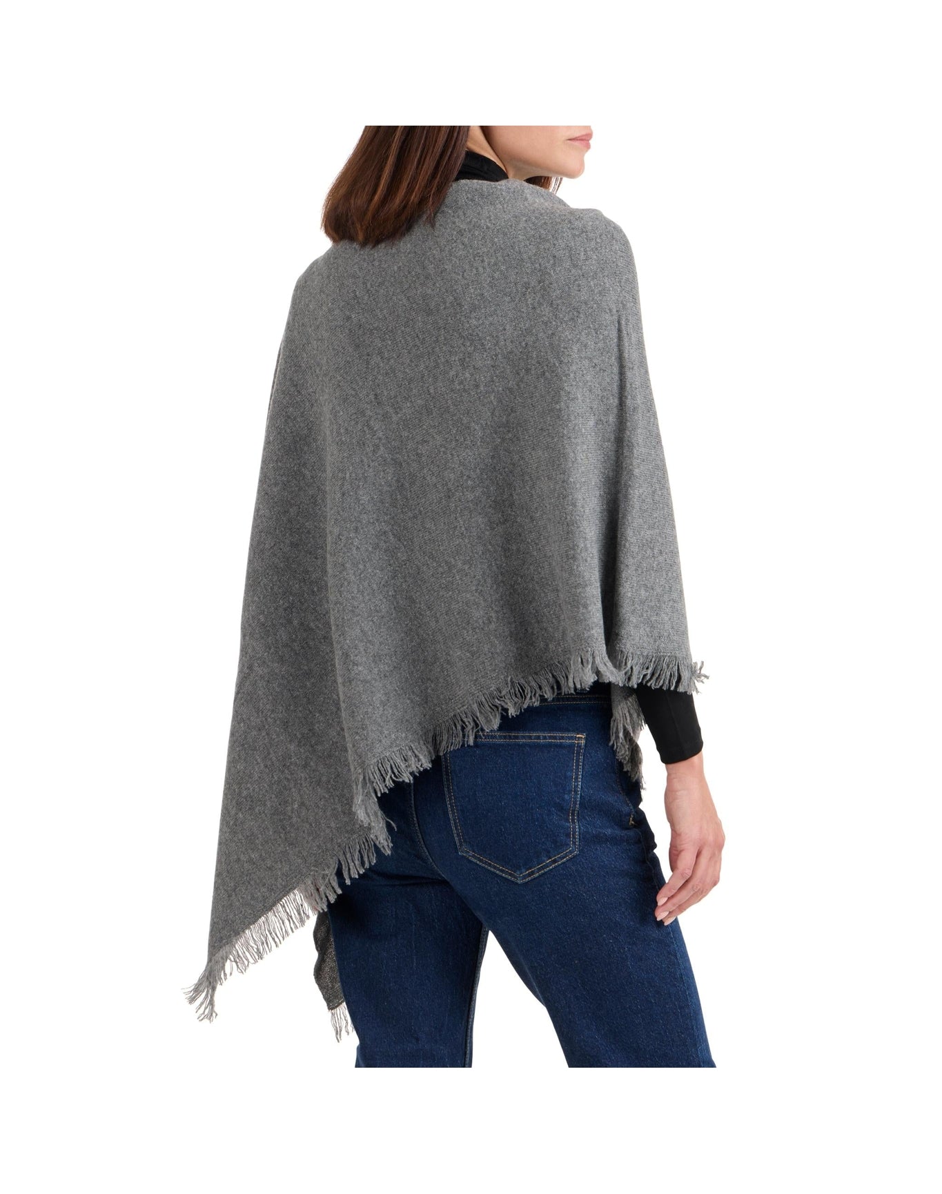 Amicale Cashmere | Women | Cashmere Poncho | Grey V2