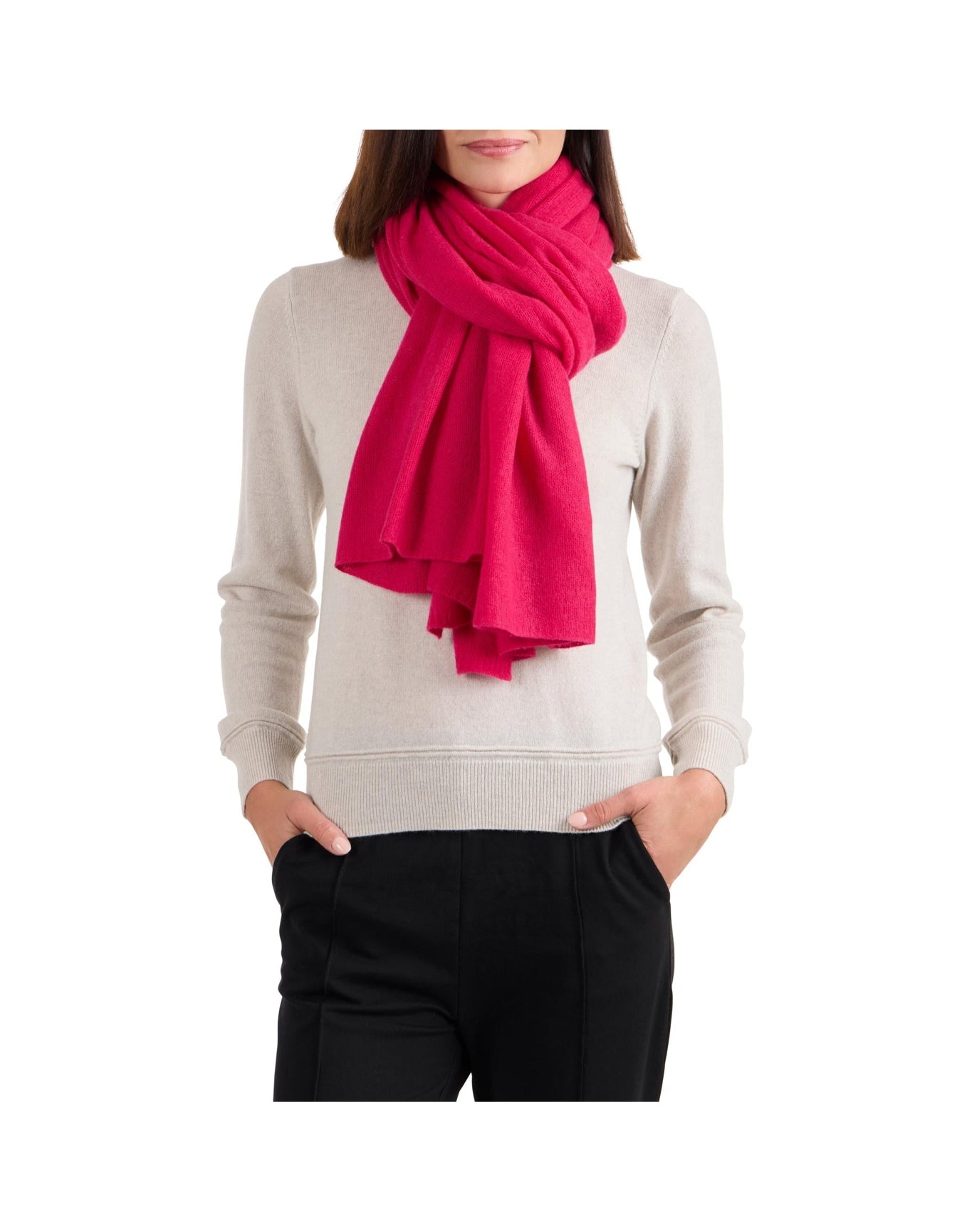 Amicale Cashmere | Women | Scarf | Dark Pink