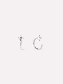 Cassie Hoop Earrings | Sterling Silver | Cubic Zirconia