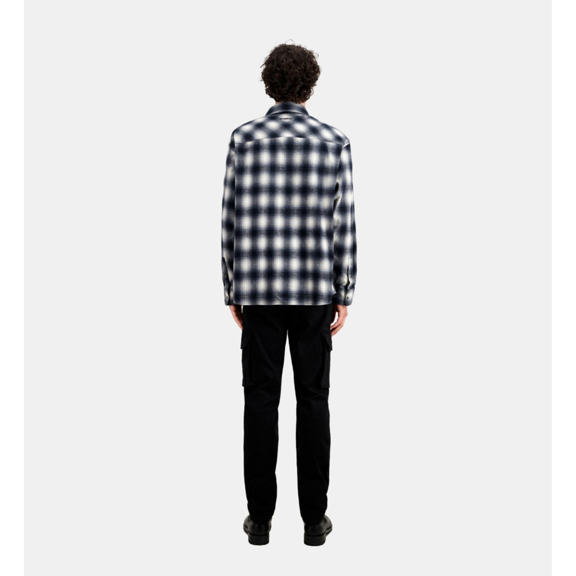 Checked Overshirt | Men | Black x White