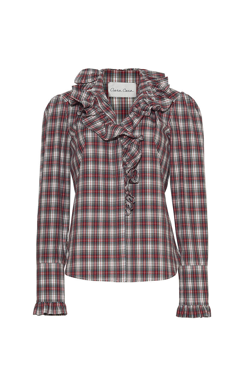 Anne Blouse | Tartan Plaid Turtledove