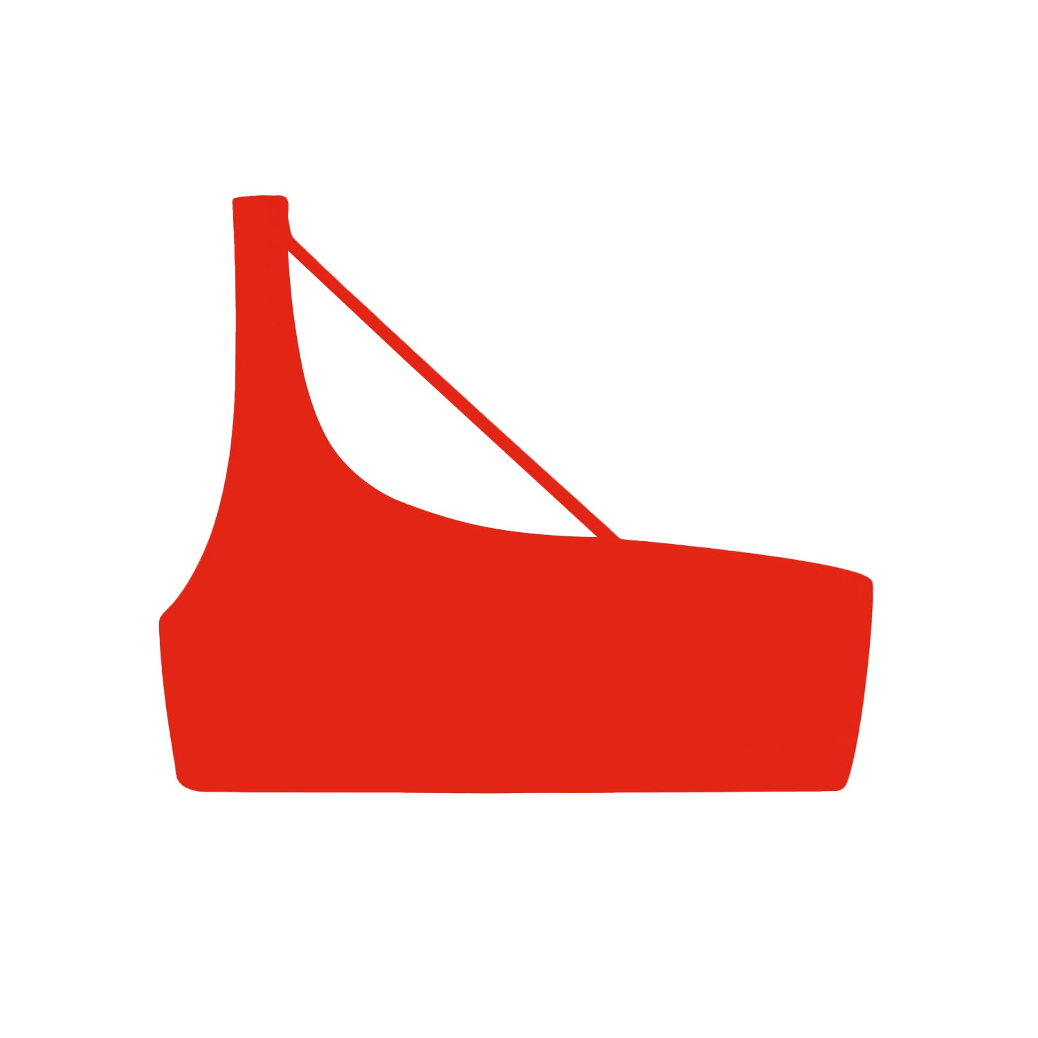 Apex One Shoulder Top | Coral Matte