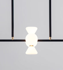 Chandelier - 6 Lights (Matte black/Brushed brass)