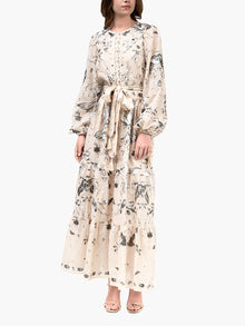 Threadwork Voile Maxi Dress | Sand Multi