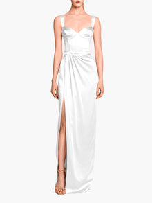 Satin Bustier Gown | Ivory