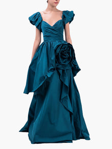 Abstract Taffeta Ballgown | Peacock