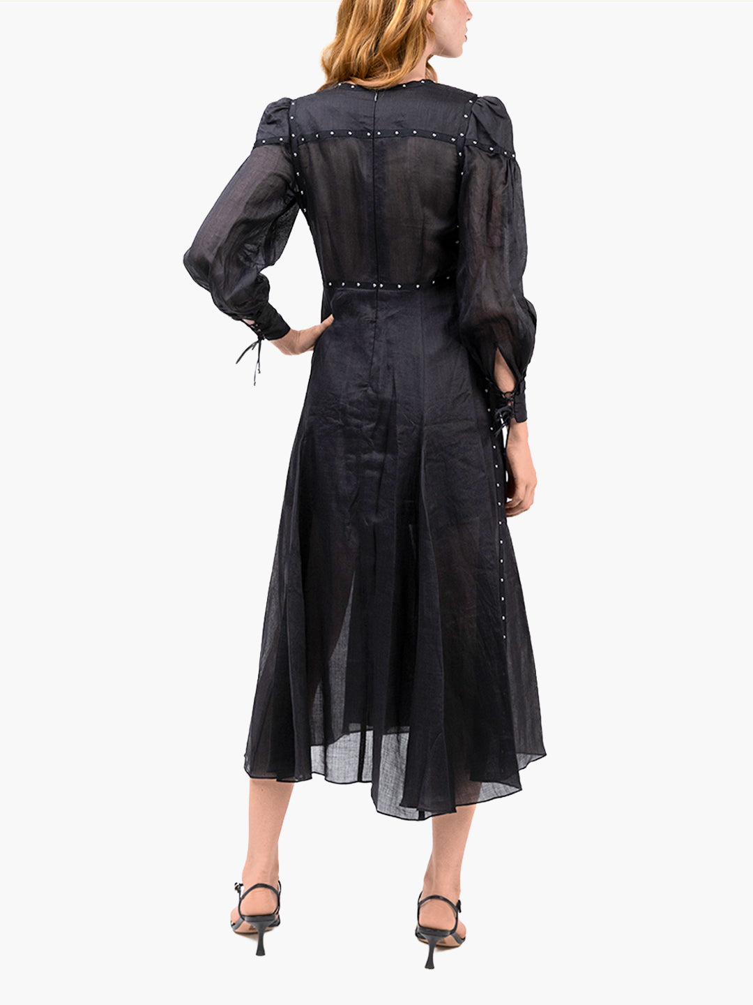 Studded Ombre Midi Dress | Black
